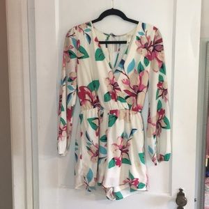 Long Sleeve Floral Romper